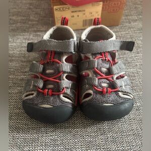 Keen Kids Red and Gray Sandals Toddler 6